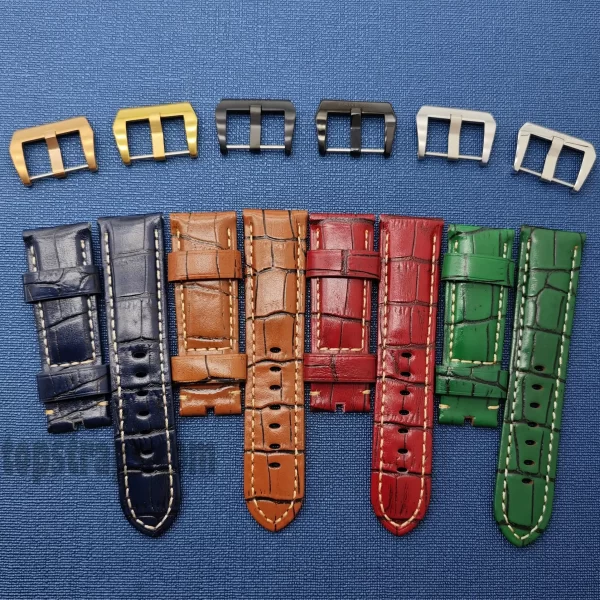 Panerai PAM 22/24/26mm Saatler için Deri Kayış - TopStraps