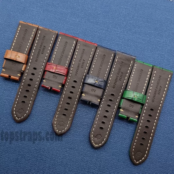Panerai PAM 22/24/26mm Saatler için Deri Kayış - TopStraps