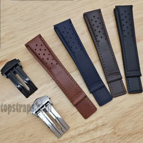 タグ・ホイヤー モナコ ウォッチ 22mm 用レザーバンド - TopStraps