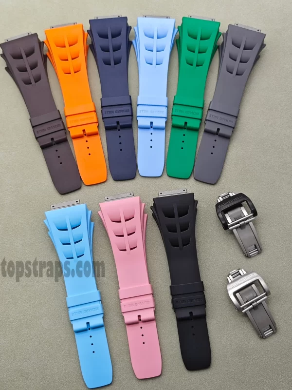 リシャール・ミル RM11-03M 25x18mm用 フッ素ラバーストラップ - TopStraps