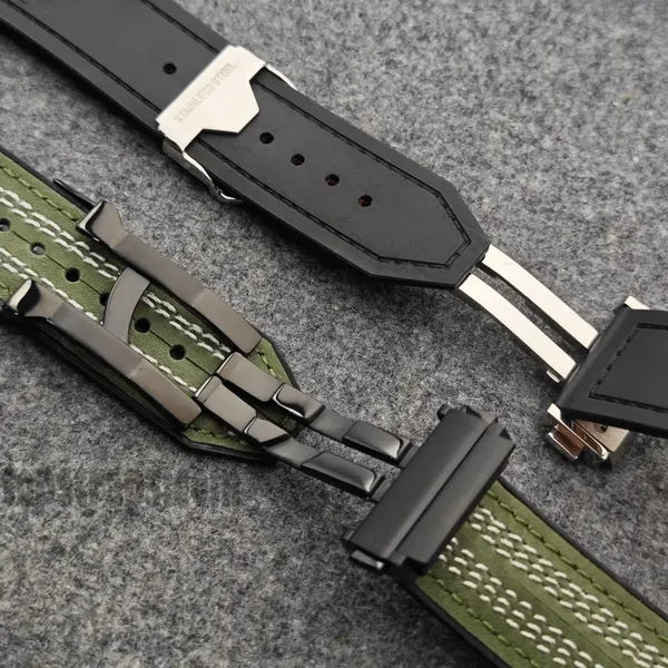 ウブロ クラシック フュージョン シリーズ 25x19mm用ラバー＆レザー