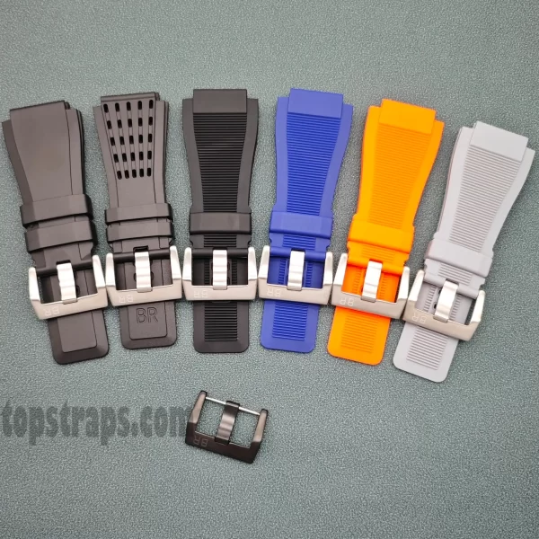 Bell & Ross BR01 BR03 34x24mm用ラバーストラップ - TopStraps