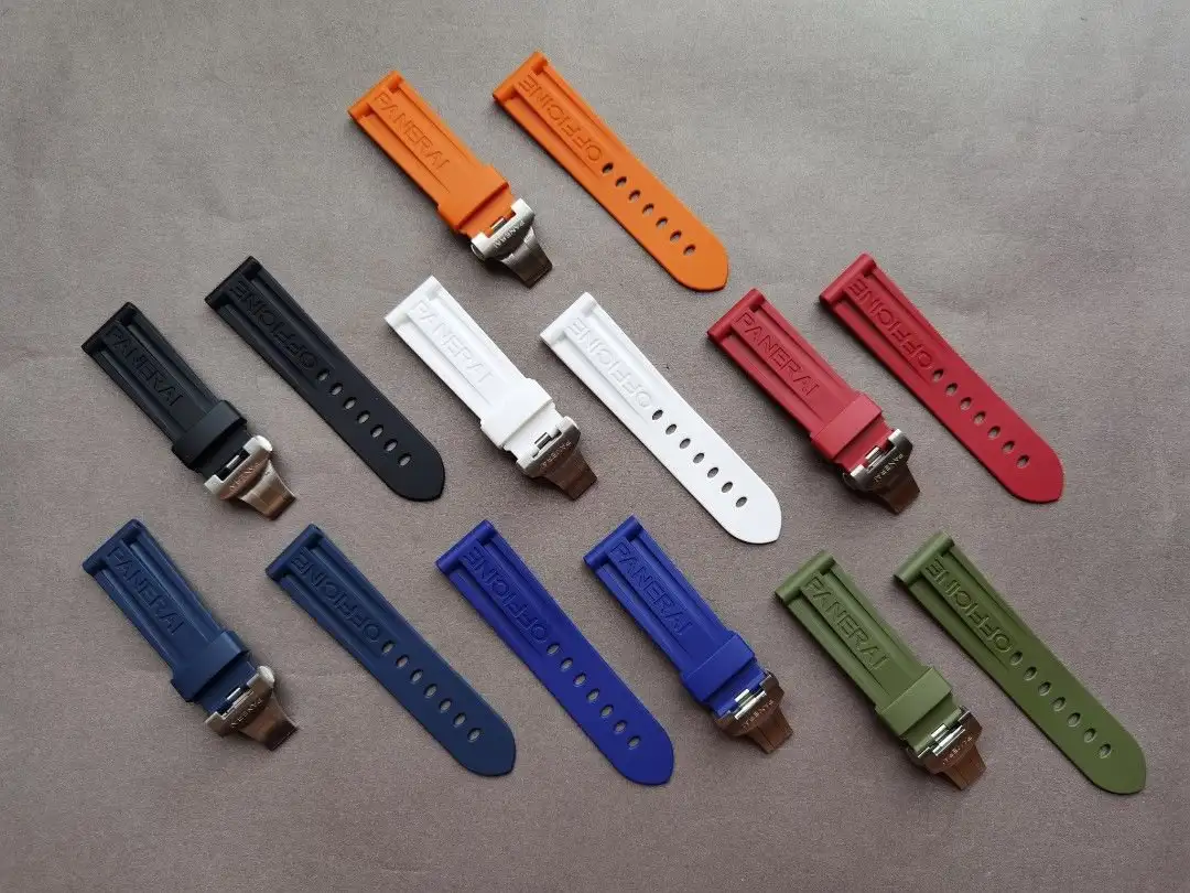 パネライ オフィチネ ウォッチ 22/24/26mm用ラバーバンド - TopStraps