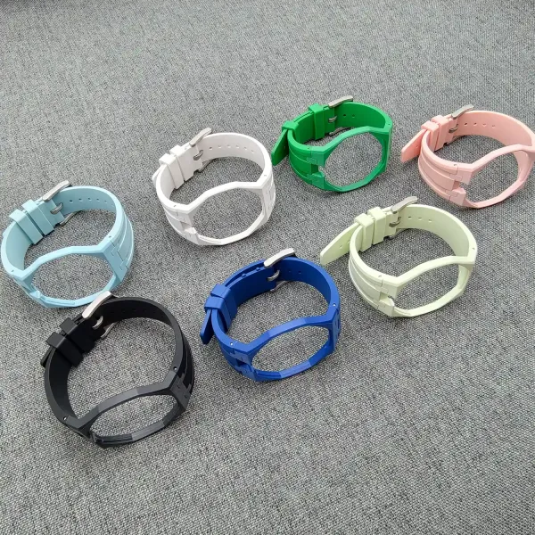 Eight FKM rubber straps for the AP x Swatch Royal Pop conversion kit in assorted colours.