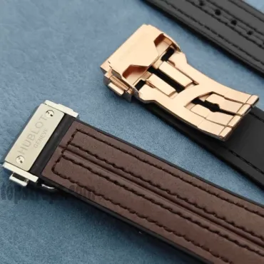 Rubber with Leather Strap for Hublot Classic Fusion Series 25x19mm